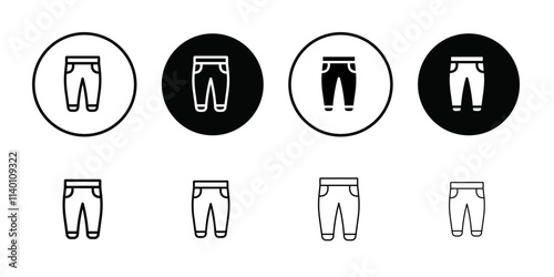 Yoga pants icon Thin line flat illustration