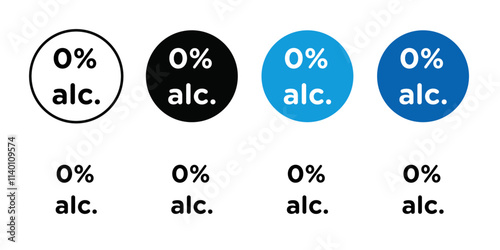 Alcohol free icon Thin line flat illustration