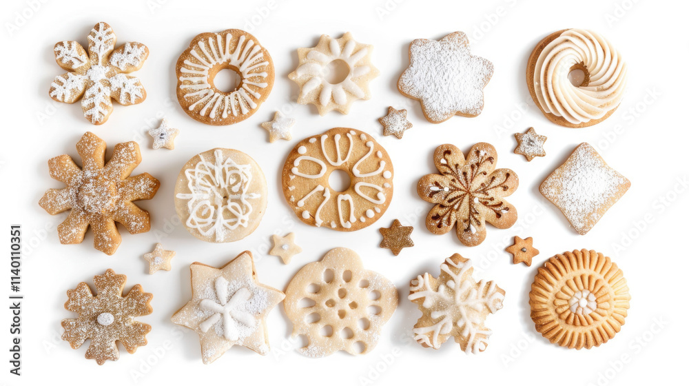 christmas cookies isolated on white christmas cookies isolated on white
