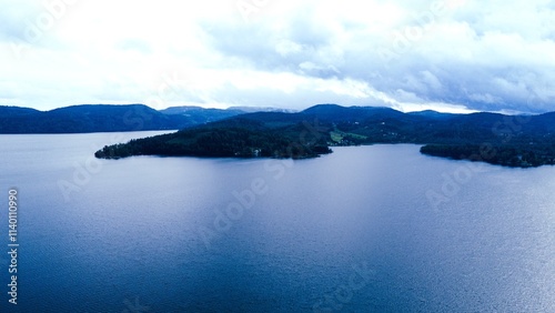 lake and mountains
