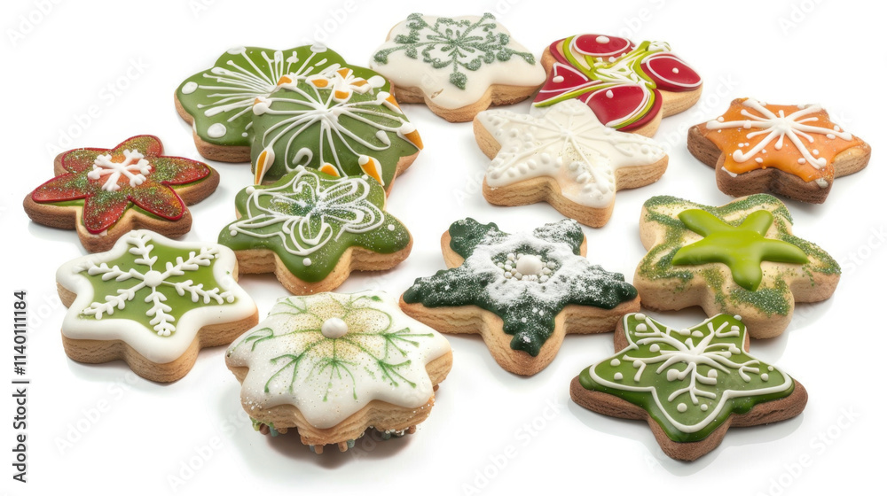christmas cookies isolated on white christmas cookies isolated on white