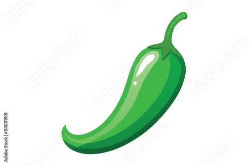 3d Chili pepper vector illustration on a white background