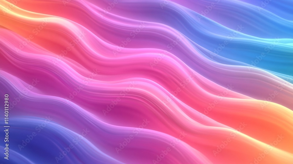 Fototapeta premium Abstract Colorful Waves Flowing Seamlessly