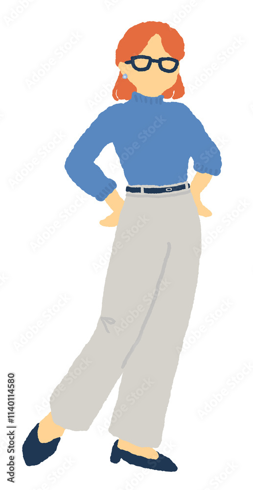 オフィスで働く女性 オフィスで働く女性