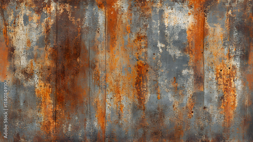 A panoramic view of grunge rusted metal, showcasing rust and oxidized metal background on an old iron panel. A panoramic view of grunge rusted metal, showcasing rust and oxidized metal background on an old iron panel.
