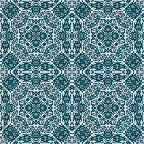 Christmas seamless pattern. Christmas background blue. Snowflake pattern. Happy New Year