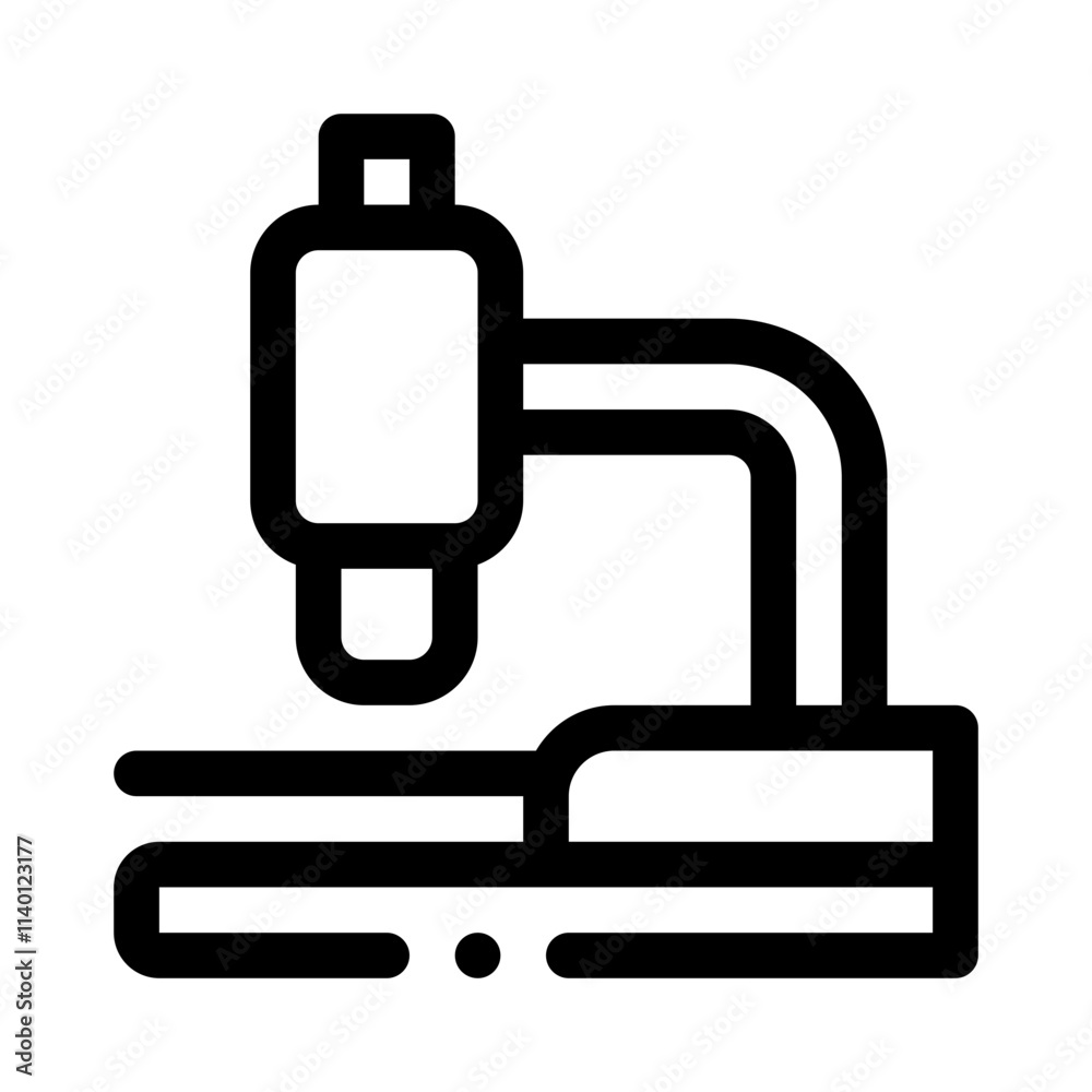 microscope line icon microscope line icon