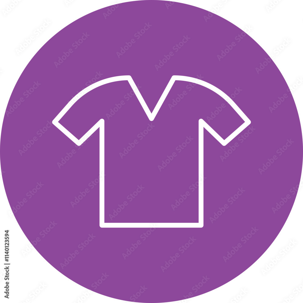 Tee line circle icon Tee line circle icon