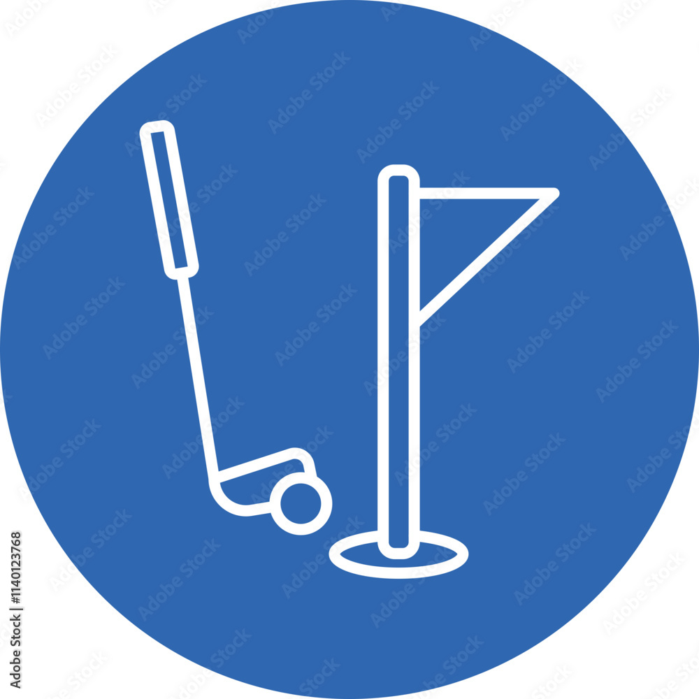 Golf Swing line circle icon Golf Swing line circle icon