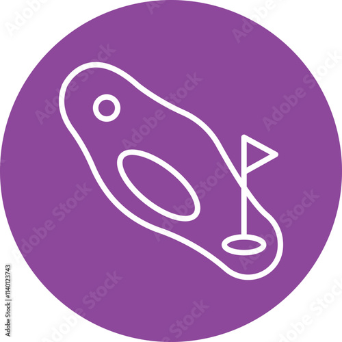 Fairway line circle icon