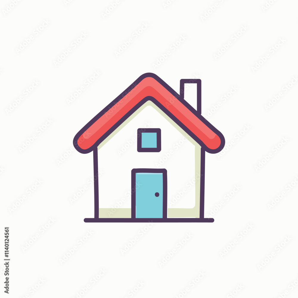 Cozy house icon. Simple home illustration perfect for websites, apps, or presentations. Represents comfort and home ownership. Cozy house icon. Simple home illustration perfect for websites, apps, or presentations. Represents comfort and home ownership.