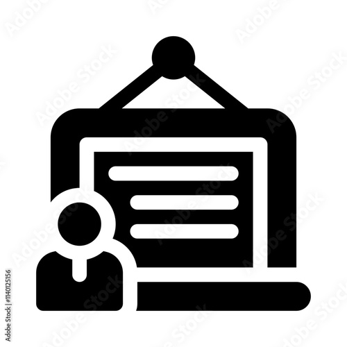 teacher glyph icon