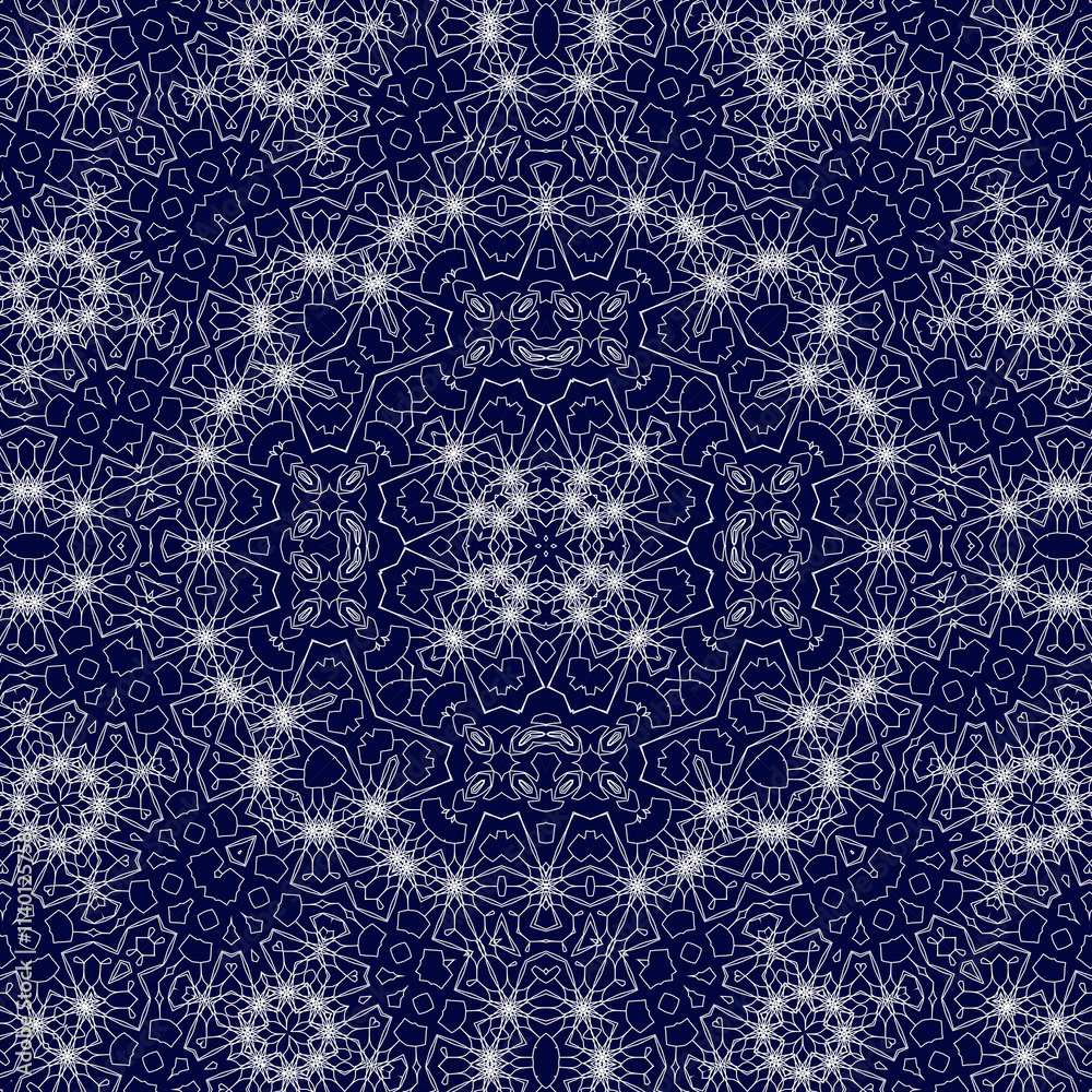 Christmas seamless pattern. Christmas background blue. Snowflake pattern. Happy New Year Christmas seamless pattern. Christmas background blue. Snowflake pattern. Happy New Year