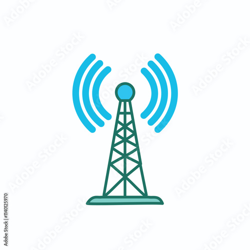 Communication tower signal. Wireless network transmission, global connectivity, broadcast technology, symbol of communication.