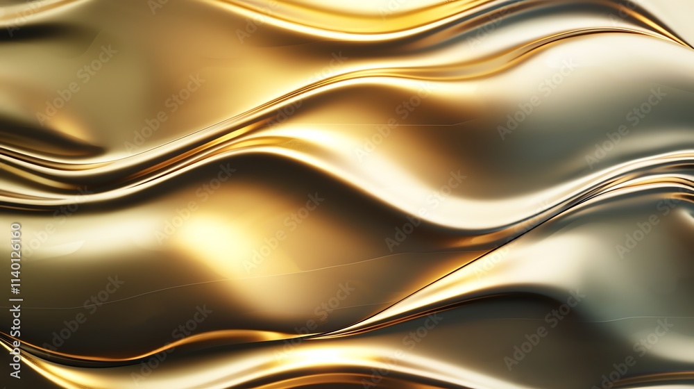 Abstract golden wavy background. Abstract golden wavy background.