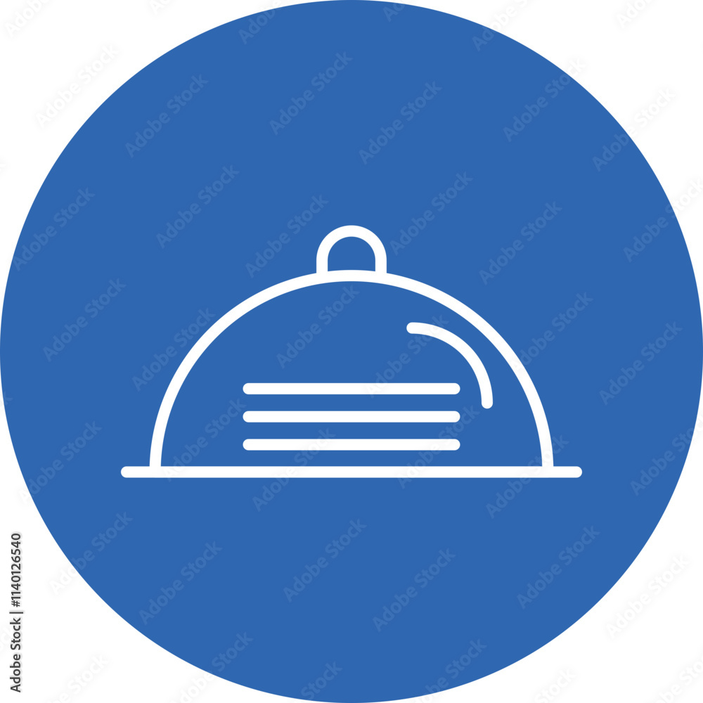 Obraz premium Serving Tray line circle icon