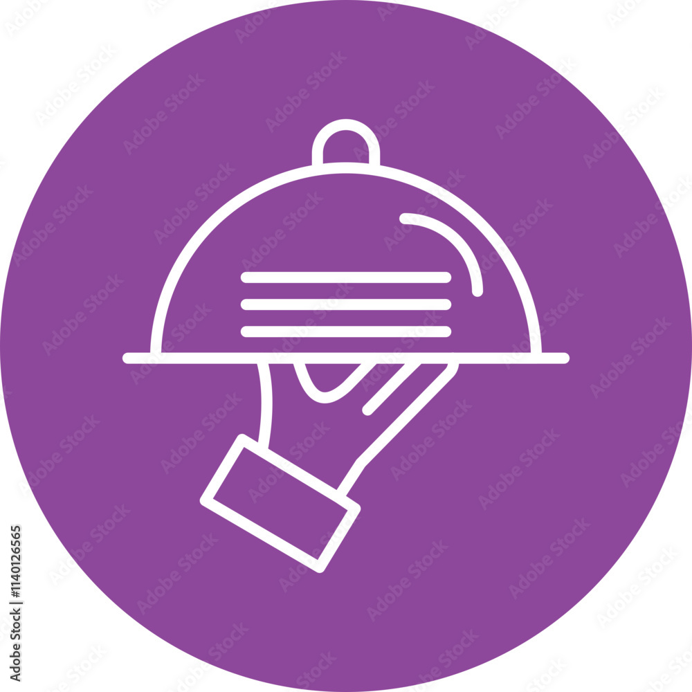 Cloche (Serving Dome) line circle icon Cloche (Serving Dome) line circle icon