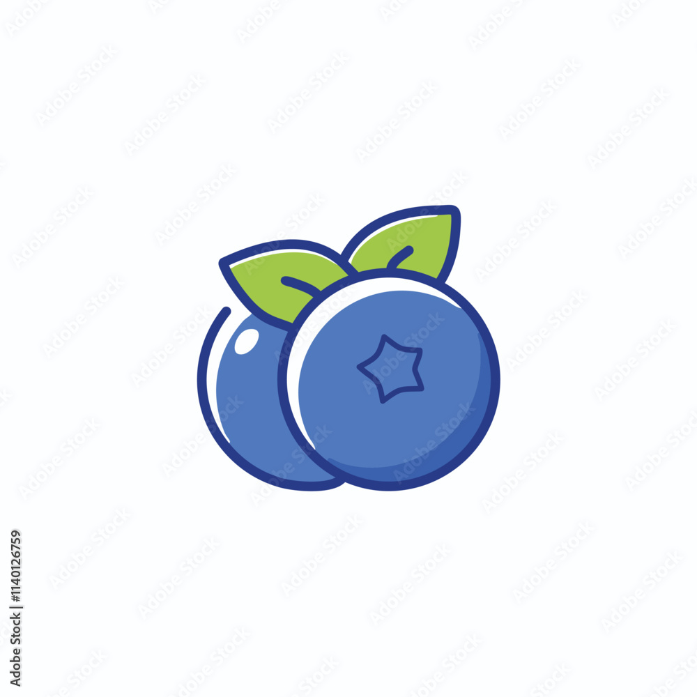 Obraz premium Juicy blueberries delight. Fresh blueberries, vibrant and sweet. A symbol of health and summer freshness.