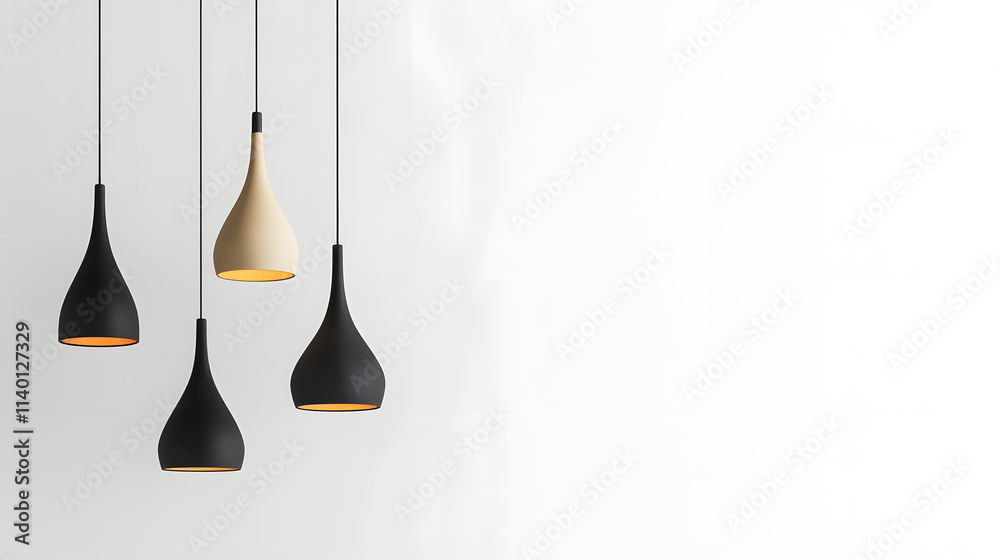 Modern pendant lamp hanging, isolated on a white background Modern pendant lamp hanging, isolated on a white background