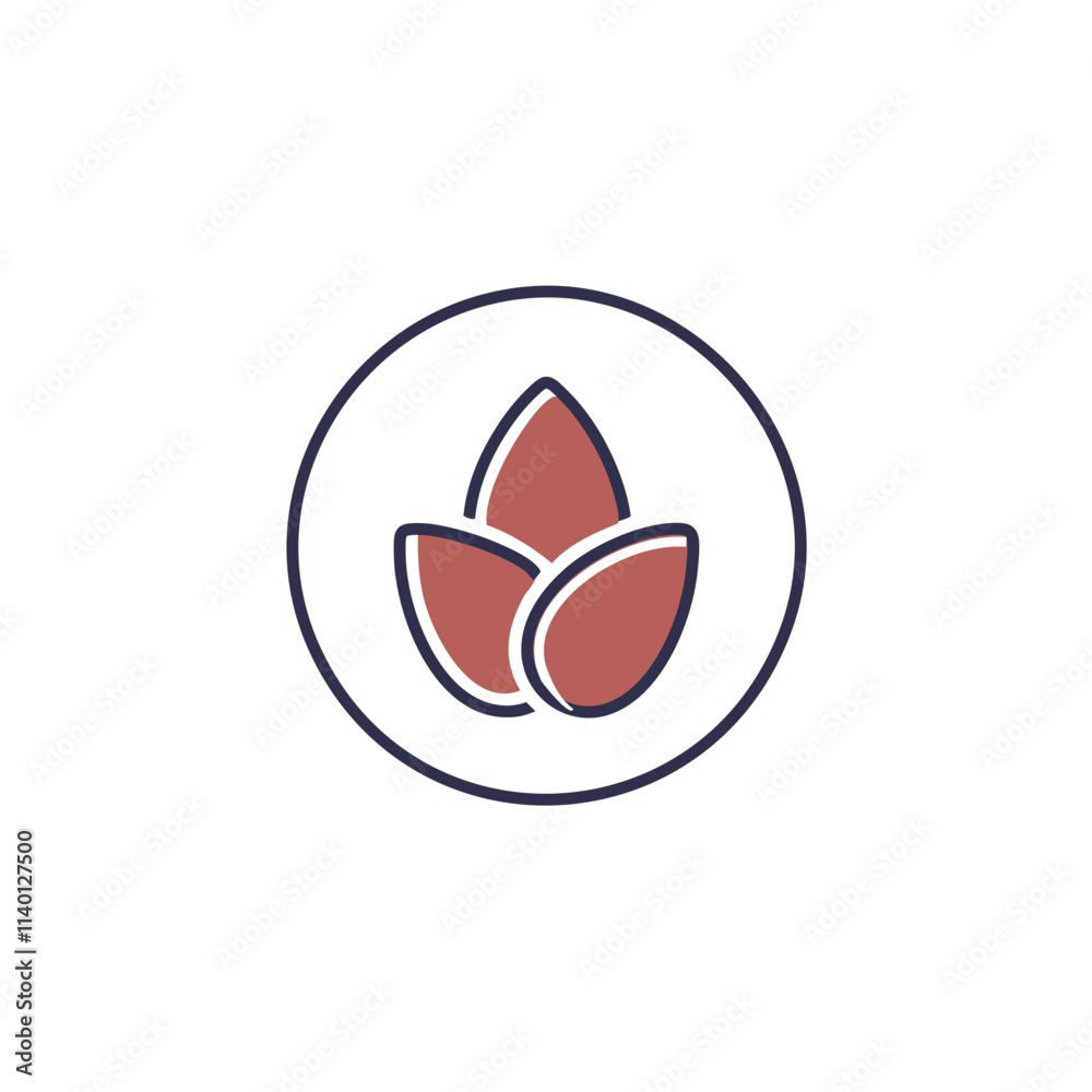 Nature growth icon. Three leaves emblem; symbolizes growth, nature, and new beginnings. Eco friendly design. Nature growth icon. Three leaves emblem; symbolizes growth, nature, and new beginnings. Eco friendly design.