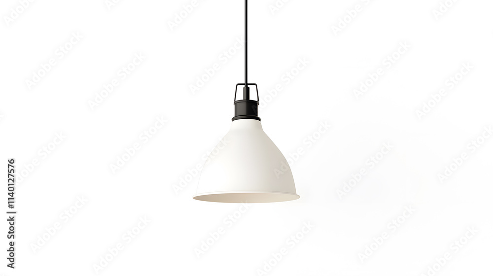 Obraz premium Modern pendant lamp hanging, isolated on a white background
