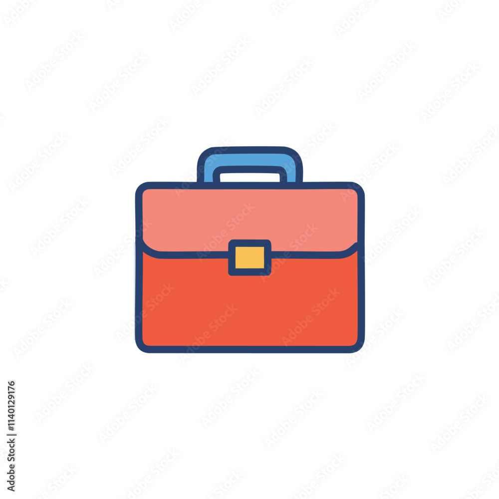 Briefcase icon design. Red briefcase illustration, symbolizing work, career, and success. Briefcase icon design. Red briefcase illustration, symbolizing work, career, and success.