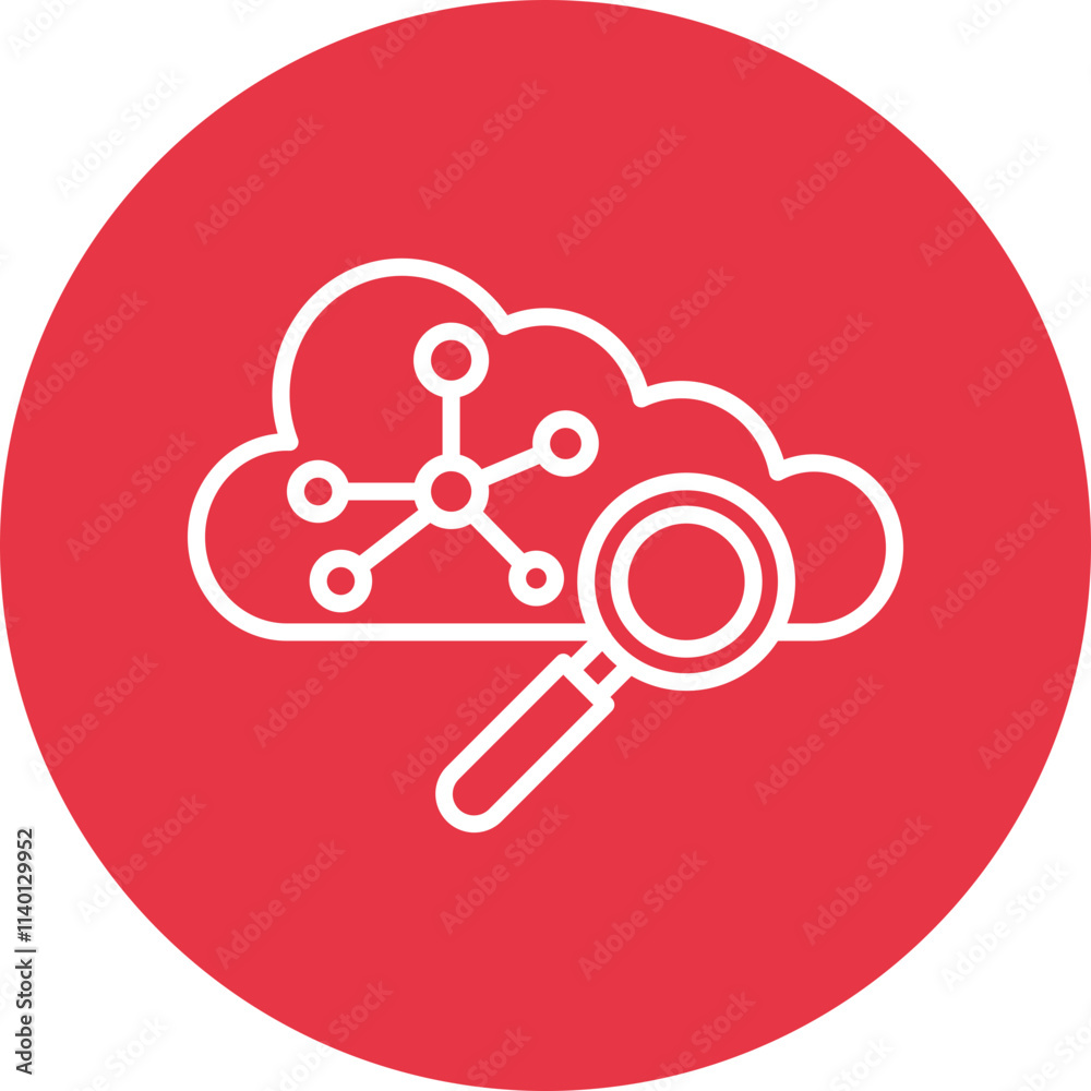 Network Analytics line circle icon Network Analytics line circle icon
