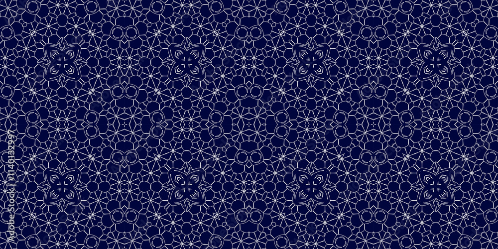 Fototapeta premium Christmas seamless pattern. Christmas background banner blue. Frost pattern. Happy New Year.