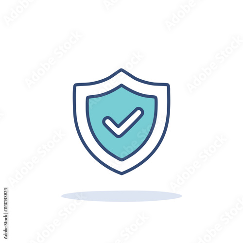 Secure shield approved. Safety guaranteed, risk mitigated.  Trust and protection icon.