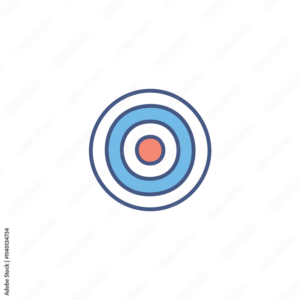 Target aim success. Achieve goals visualization. Bullseye symbolizes accuracy, precision, and reaching objectives. Target aim success. Achieve goals visualization. Bullseye symbolizes accuracy, precision, and reaching objectives.