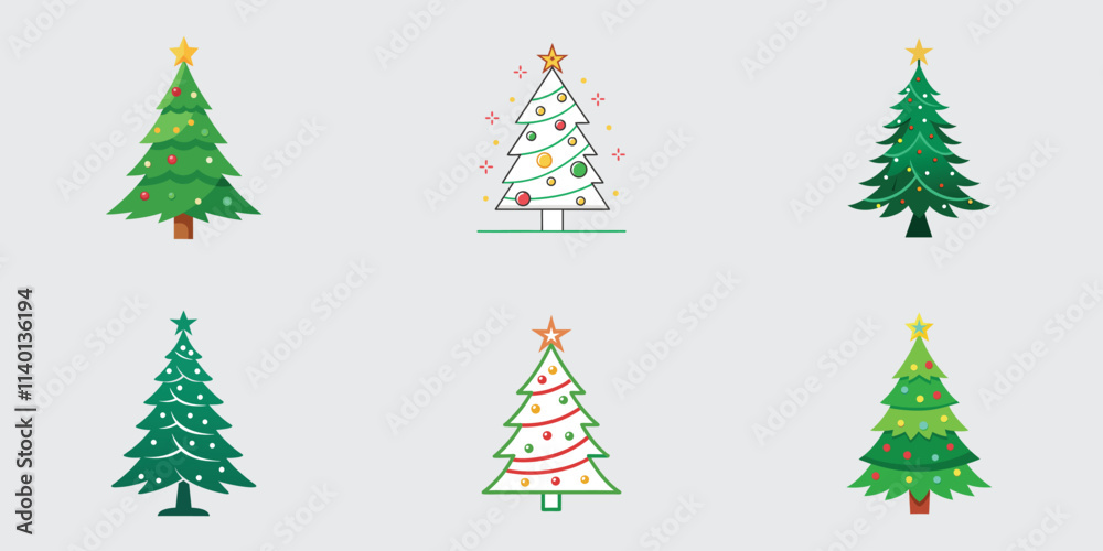 vector illustration Christmas tree on a gray background vector illustration Christmas tree on a gray background