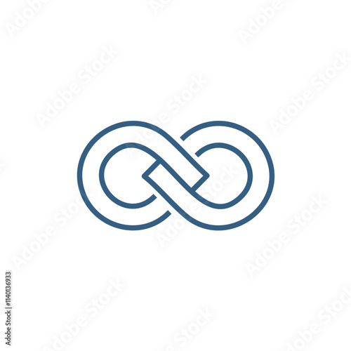 Infinity loop symbol. Endless loop design, symbolizing eternity, perpetuity, and continuous cycle.
