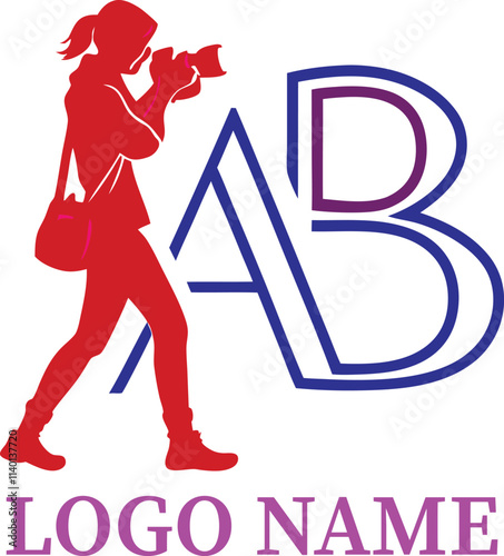 AB logo template design markating, AB logo designe and nice designe. photo