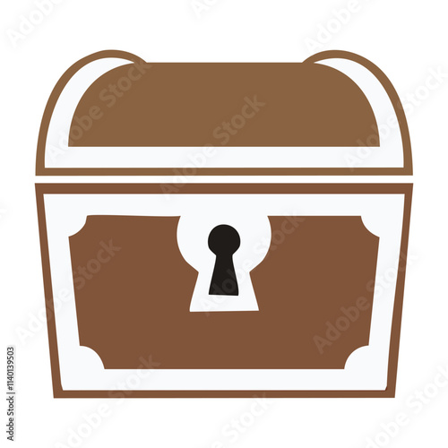 Locked treasure chest. Closed wooden chest; mystery, secrets, hidden riches, potential, opportunity, wealth.