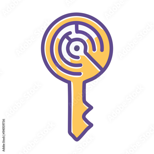 Maze key solution. Unlocking complex problems.  This key symbolizes finding solutions and overcoming challenges.