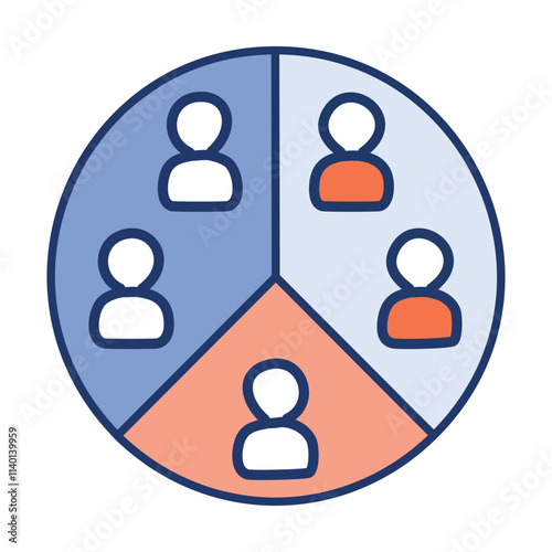 Team segmentation chart. Visual representation of team division, highlighting group differences and potential collaboration.