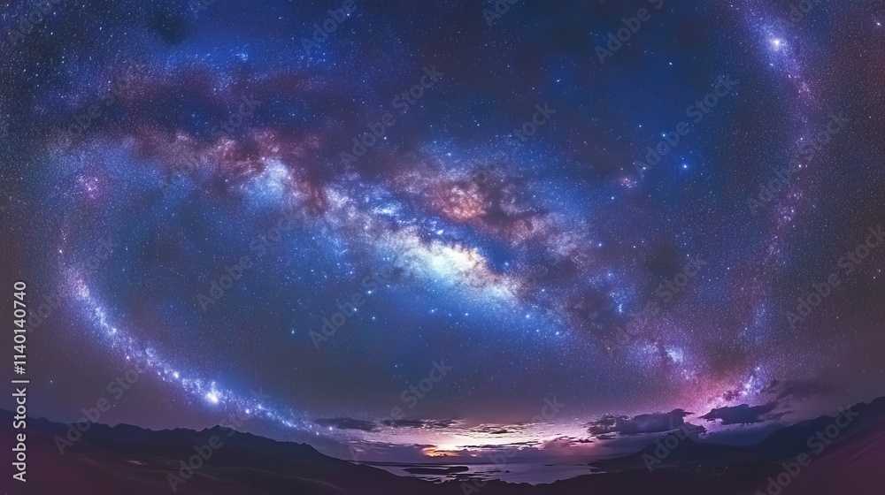 A mesmerizing outer space background showcasing the Milky Way galaxy in vivid detail, with glowing bands of stars and nebulae stretching across the sky, 16:9 A mesmerizing outer space background showcasing the Milky Way galaxy in vivid detail, with glowing bands of stars and nebulae stretching across the sky, 16:9
