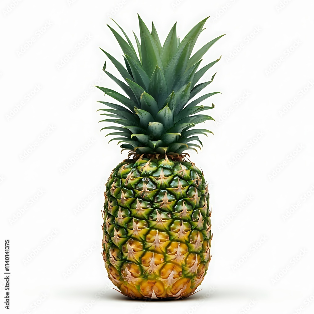 Fototapeta premium Tropical Delight: Fresh Pineapple Against a Soft Background