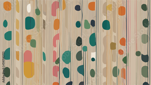 A symphony of shapes and colors, Dynamic flat illustration design