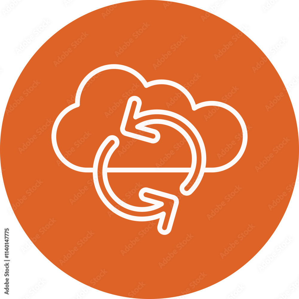 Data Sync line circle icon Data Sync line circle icon