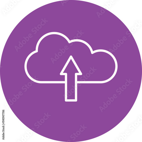 Cloud Upload line circle icon