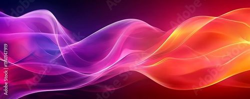 Wallpaper Mural red purple pink gradient waves in fluid motion abstract energy movement futuristic digital art, Generative Ai Torontodigital.ca