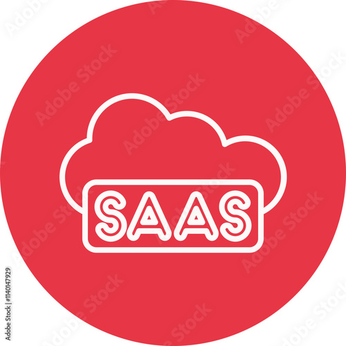 SaaS Icon line circle icon