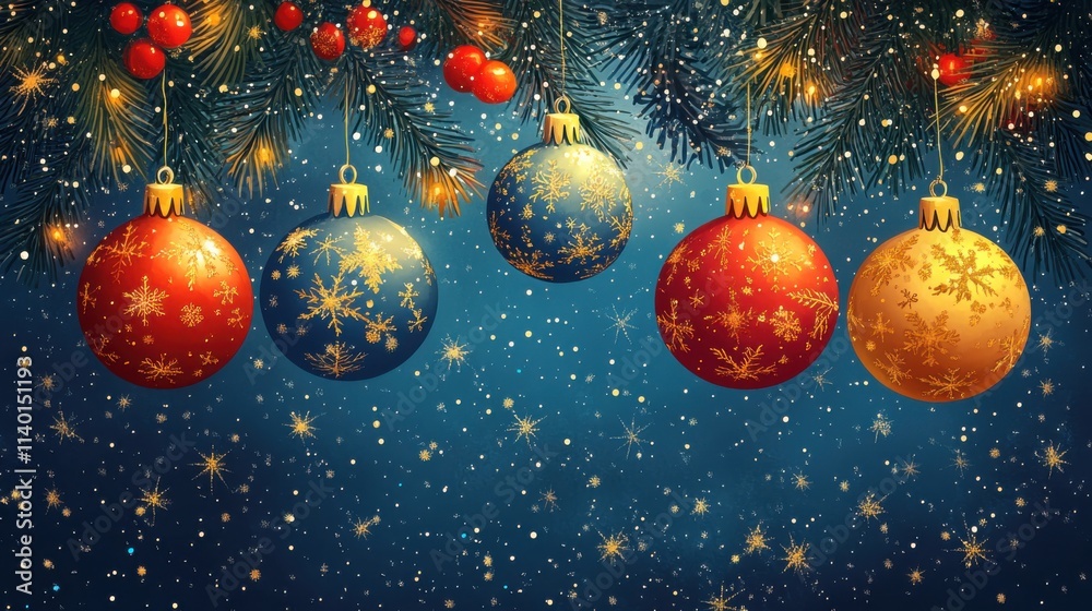 Christmas decorations on simple background Christmas decorations on simple background