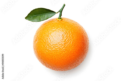 Fresh juicy tangerine isolated on white background