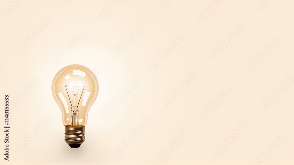Lightbulb illuminating the concept of innovation and creativity in a modern business environment Lightbulb illuminating the concept of innovation and creativity in a modern business environment