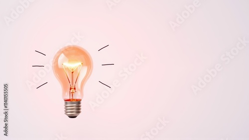 Bright idea illuminated by a lightbulb symbolizes creativity, innovation, and the journey of implementation in business