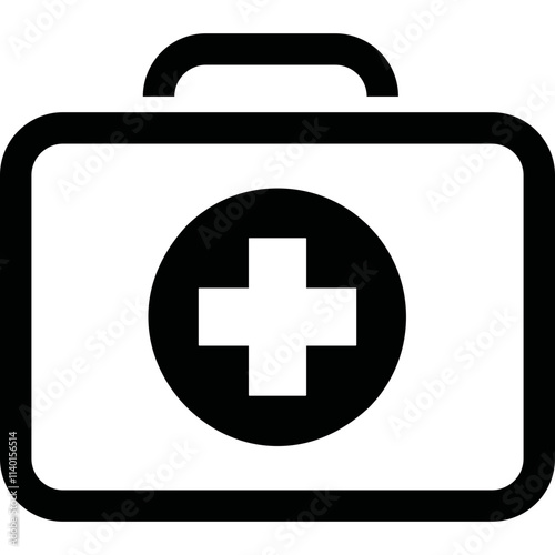 Simple vector icon medical suitcase