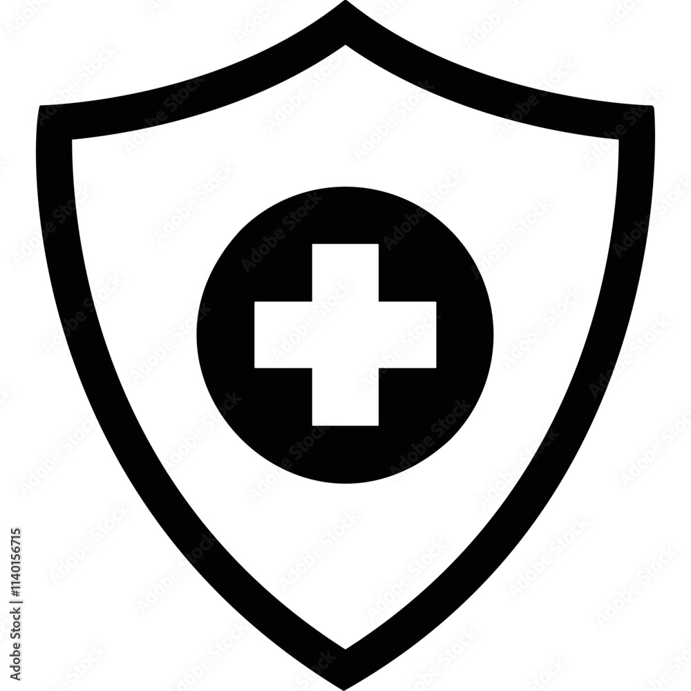 Obraz premium Simple vector icon medical shield