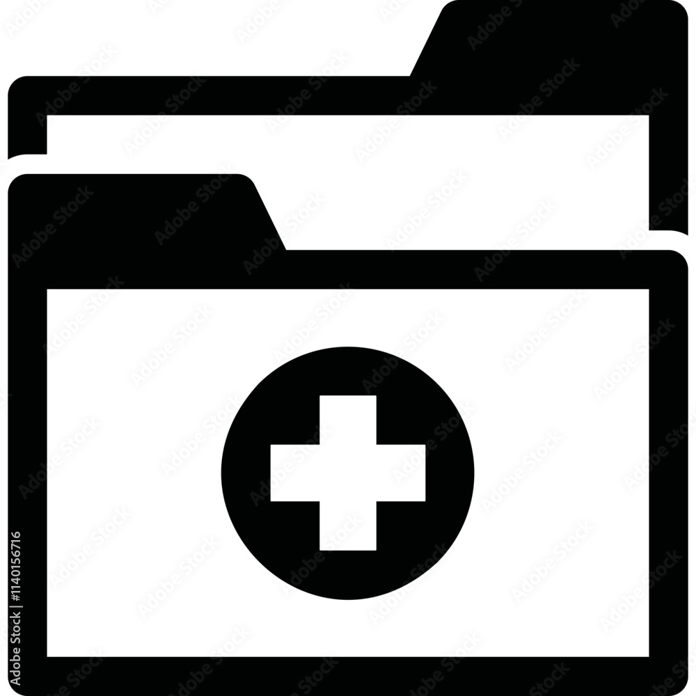 Obraz premium Simple vector icon medical folder